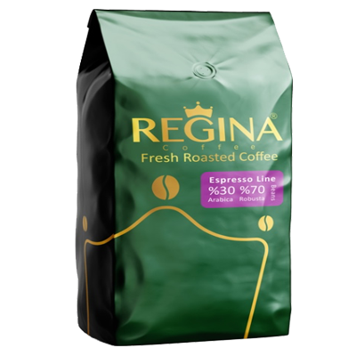 دانه قهوه 30 درصد عربیکا مدیوم دارک کیسه 5 کیلویی - رجینا REGINA