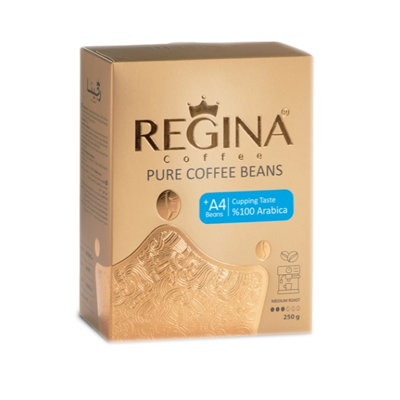 دانه قهوه بوداده 250 گرمی مدیوم A4 - رجینا REGINA