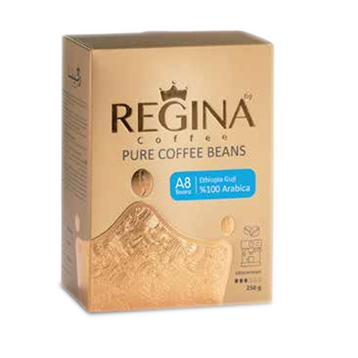 دانه قهوه بوداده 250گرمی مدیوم A8 تک خاستگاه اسپرسو - اتیوپی گوجی رجینا REGINA