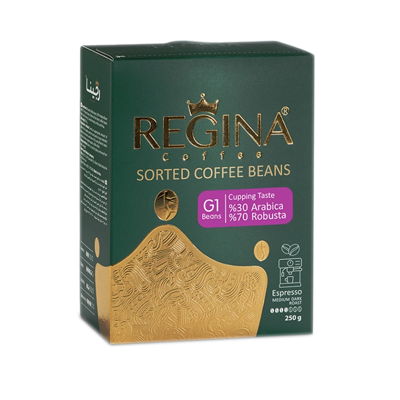دانه قهوه بوداده 250 گرمی مدیوم G1 - رجینا REGINA