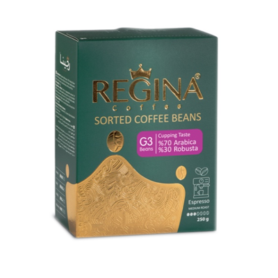 دانه قهوه بوداده 250 گرمی مدیوم G3 - رجینا REGINA
