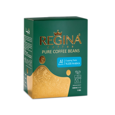 دانه قهوه بوداده 1 کیلویی مدیوم A1 اسپرسو - رجینا REGINA