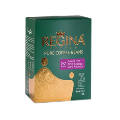 دانه قهوه بوداده 1 کیلویی مدیوم G2 اسپرسو - رجینا REGINA
