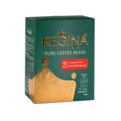 دانه قهوه بوداده 1 کیلویی مدیوم R1 دارک اسپرسو - رجینا REGINA