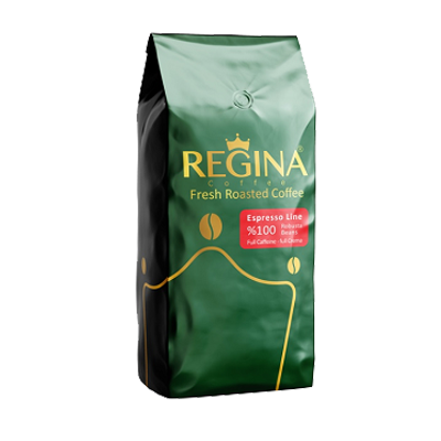 دانه قهوه بو داده فول کافئین اسپرسو لاین 1 کیلویی - رجینا REGINA