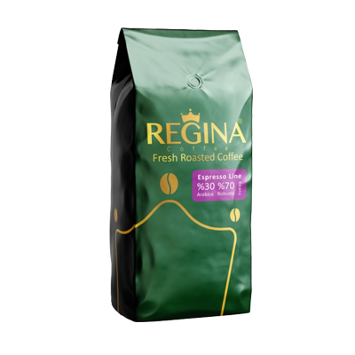 دانه قهوه بو داده 30% عربیکا اسپرسو لاین 1 کیلویی - رجینا REGINA
