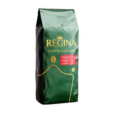پودر قهوه 100% روبوستا فول کافئین 1 کیلویی - لاین اسپرسو رجینا REGINA
